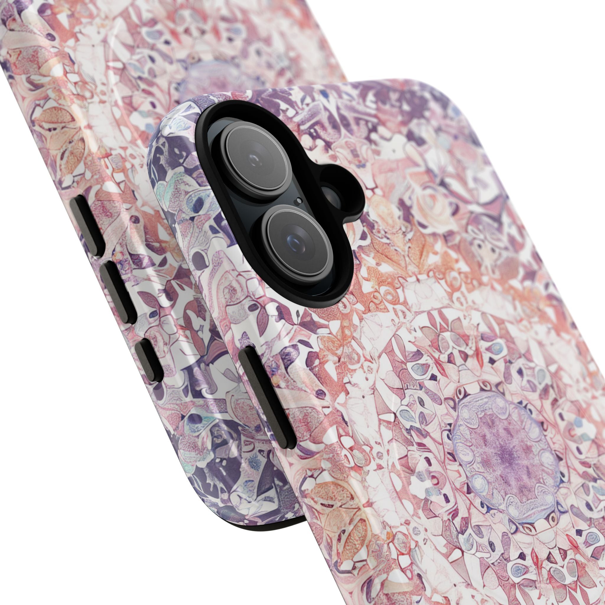 Purple Pink Mandala - Tough + MagSafe® iPhone 16 Phone Case