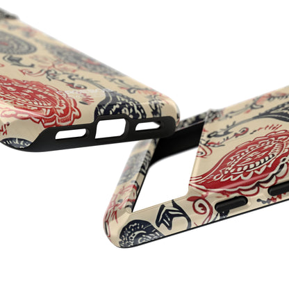 Navy Paisley Swirl Google Pixel 8 - Resistente