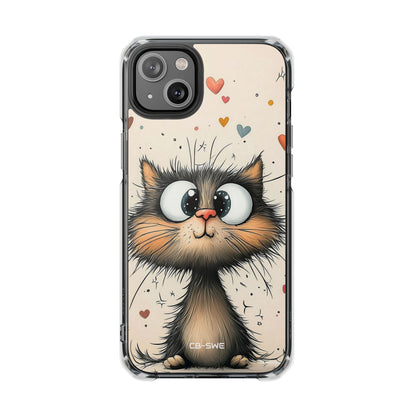 Whimsical Cat Smiles iPhone Case - Impact