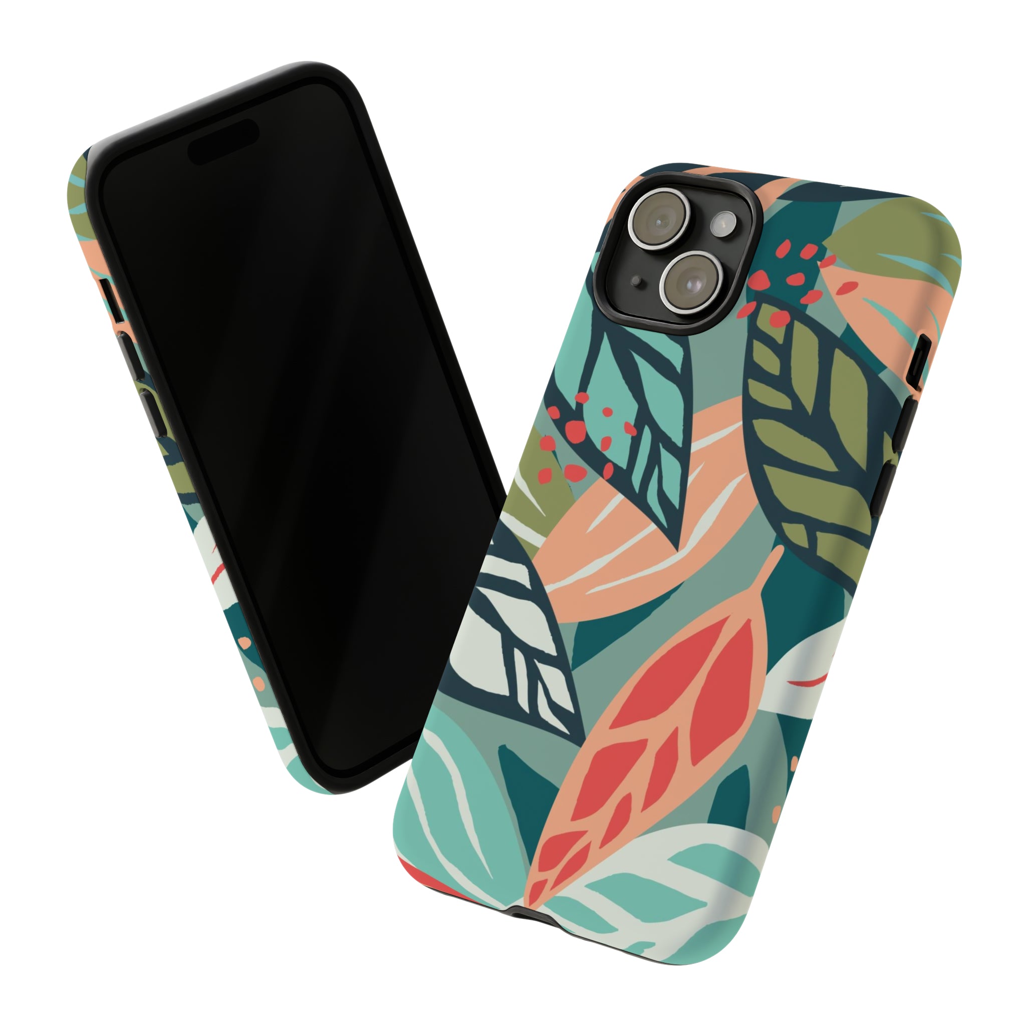 Mixed Tropical Leaf - Protective Phone Case