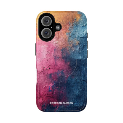 Blue Pink Abstract - Tough + MagSafe® iPhone 16 Phone Case