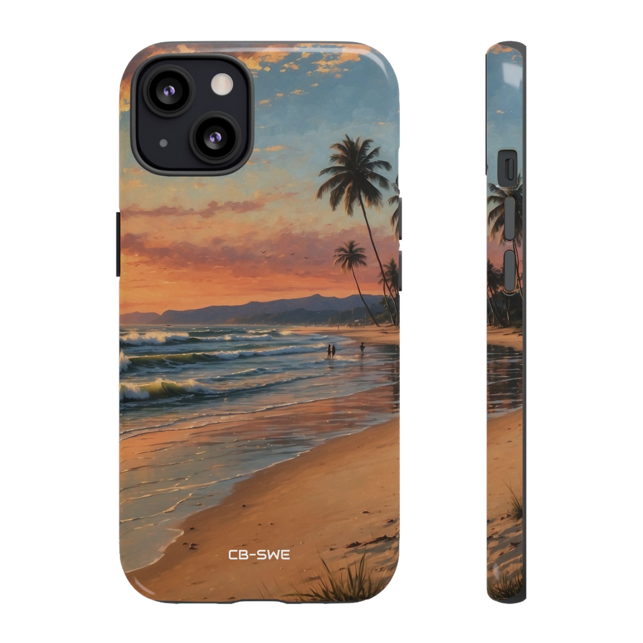 Golden Waves Embrace - iPhone Case