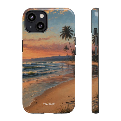 Golden Waves Embrace - iPhone Case