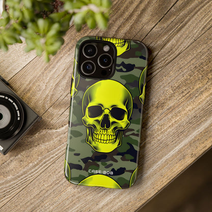Neon Skull Camo iPhone 16 Pro Max Case - Tough