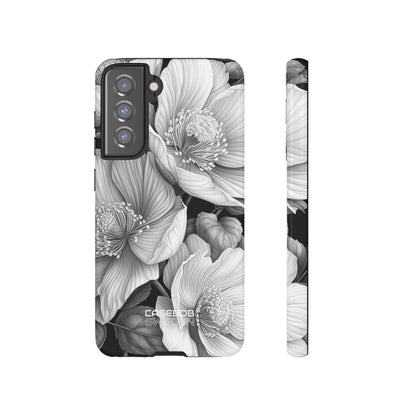 Monochrome Petal Dance  Samsung S21 - Tough