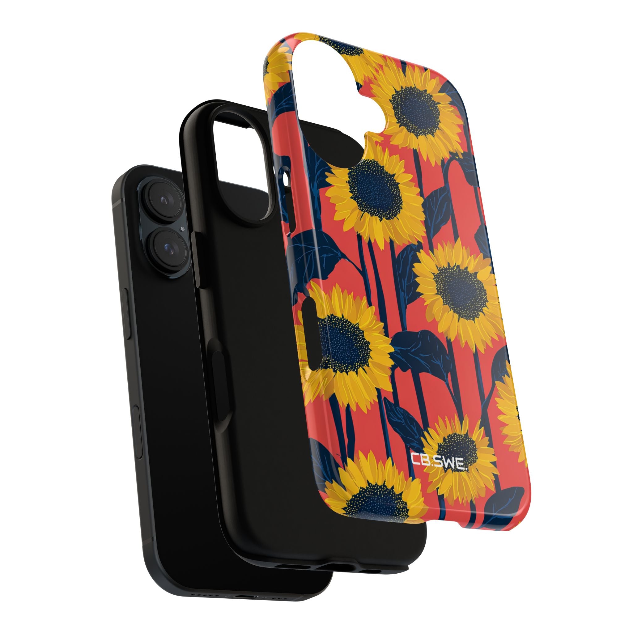 Sunflower Joy Coral iPhone 16 - Tough