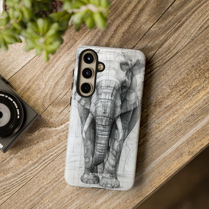 Geometric Elegance: Elephant Reimagined - For Samsung S24