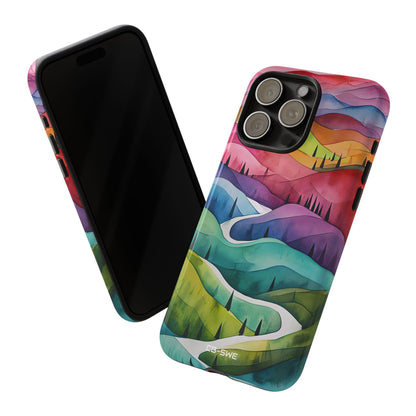 Whimsical Colorful Valleys - iPhone Case