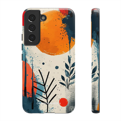 Orange Blue Splash - Tough Samsung S22 Phone Case