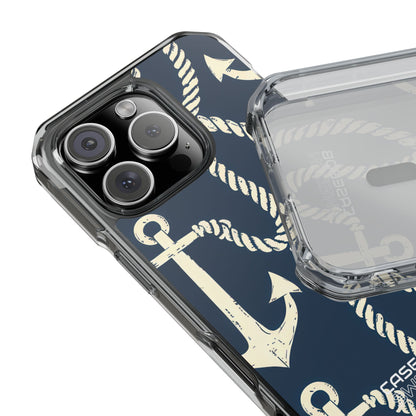 Nautical Anchors Rope iPhone 16 - Impact Clear+