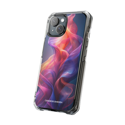 Violet Orange Flow - Clear Impact iPhone 15 Phone Case