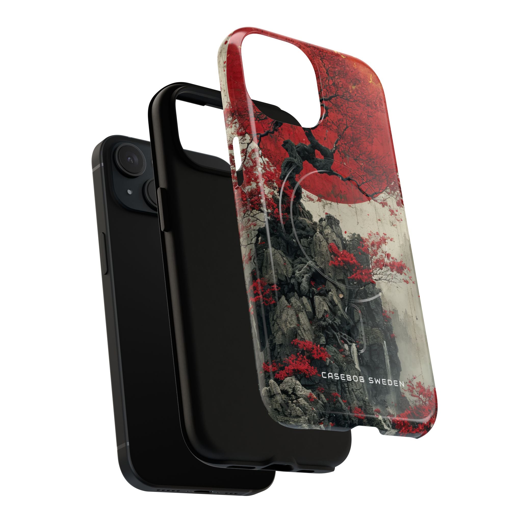 Zen Serenity in Red Harmony iPhone 15 | Tough+ Phone Case