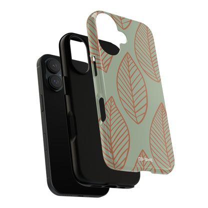 Mint and Orange Leaves - iPhone Case
