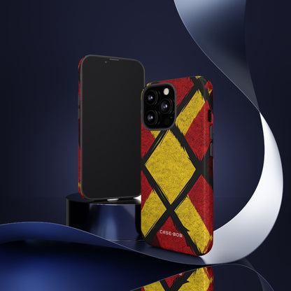 Cracked Diamond Grid iPhone 13 Pro Case - Tough