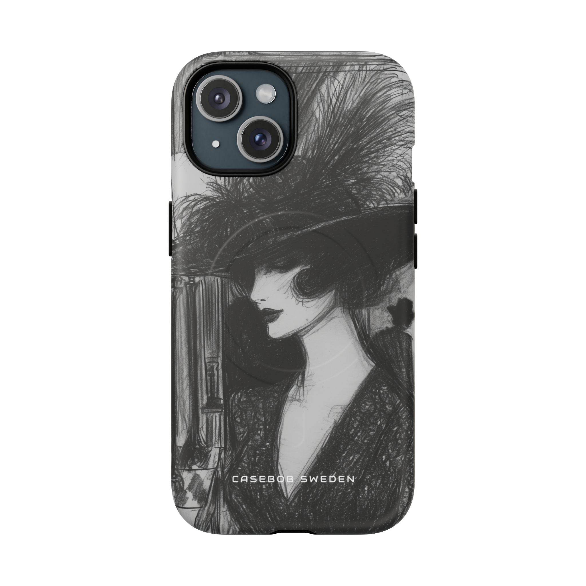 Timeless Elegance in Monochrome iPhone 15 | Tough+ Phone Case