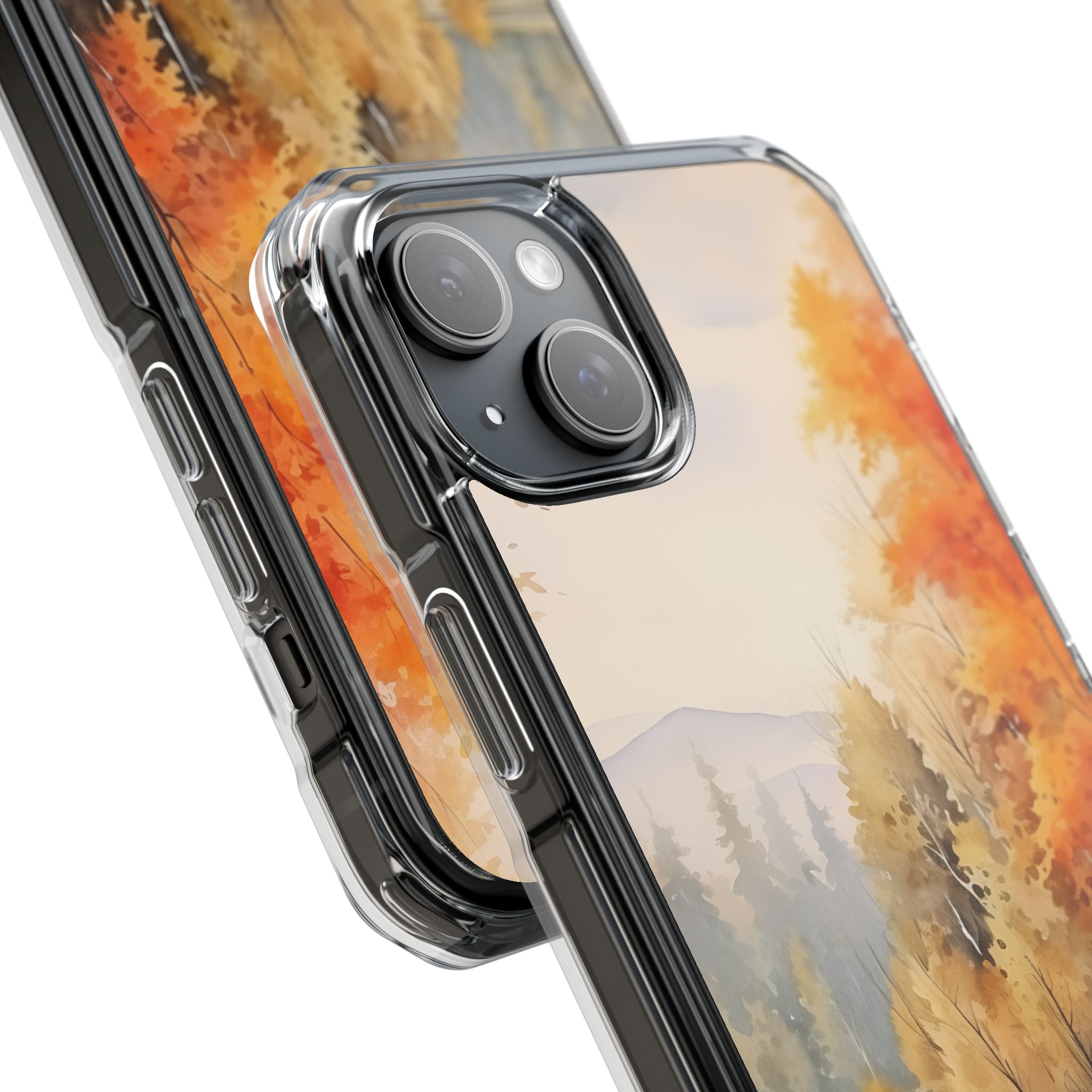 Golden Leaves Drift iPhone Case - Impact