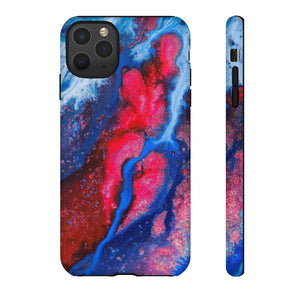 Red n Blue Ink Art iPhone Case (Protective) iPhone 11 Pro Max Glossy Phone Case