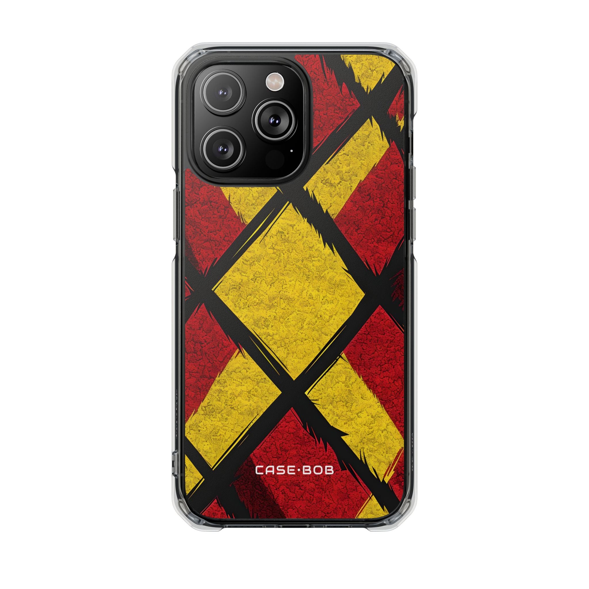 Cracked Diamond Grid iPhone 14 Pro Max Case - Impact