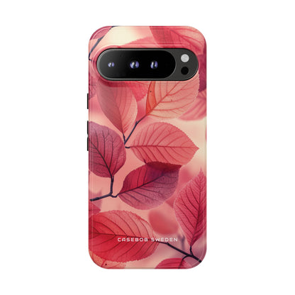 Pink and Red Leaf Harmony Google Pixel 9 - Tough Phone Case