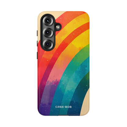 Textured Rainbow Arc Samsung S25 Case - Tough