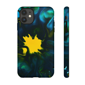 Yellow Spot Ink Art - Protective Phone Case