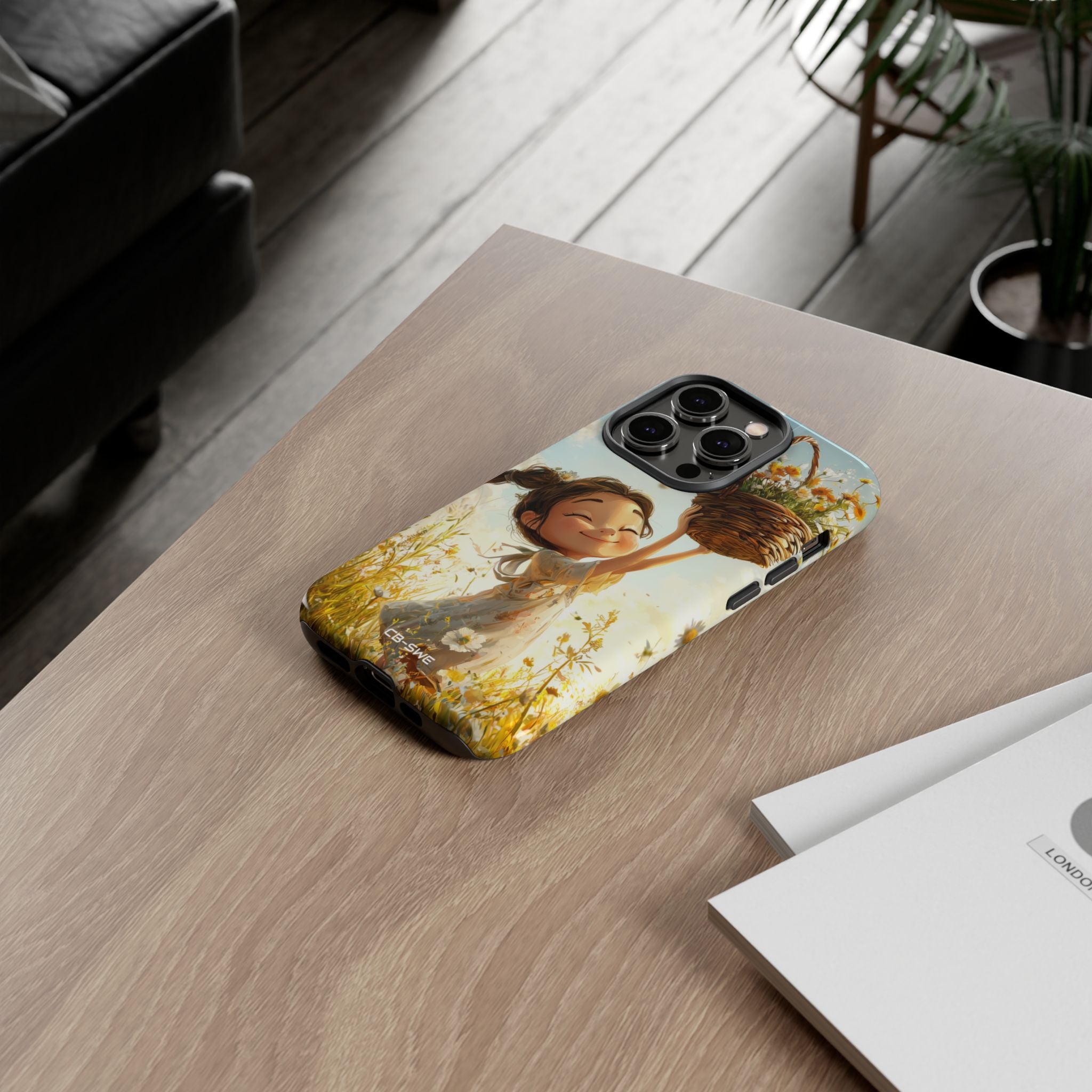 Joyful Girl Leaps - iPhone Case