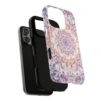 Purple Pink Mandala - Tough + MagSafe® iPhone 16 Phone Case