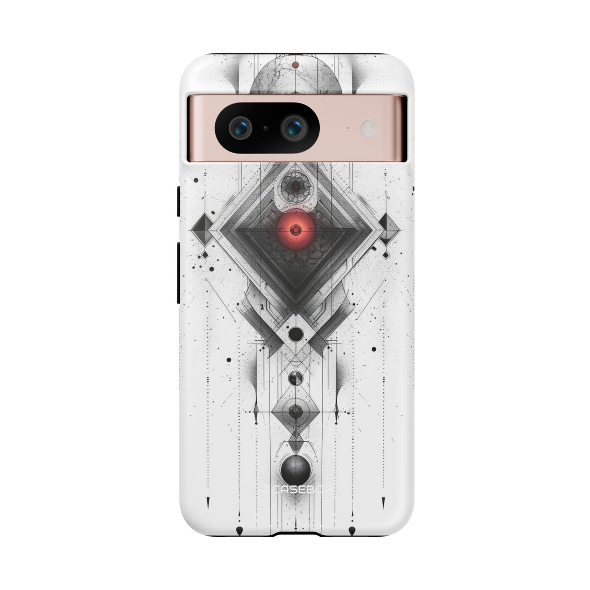 Red Geometry Harmony | Protective Phone Case for Google Pixel