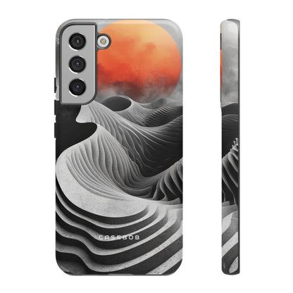 Orange Moon Illusion - Protective Phone Case