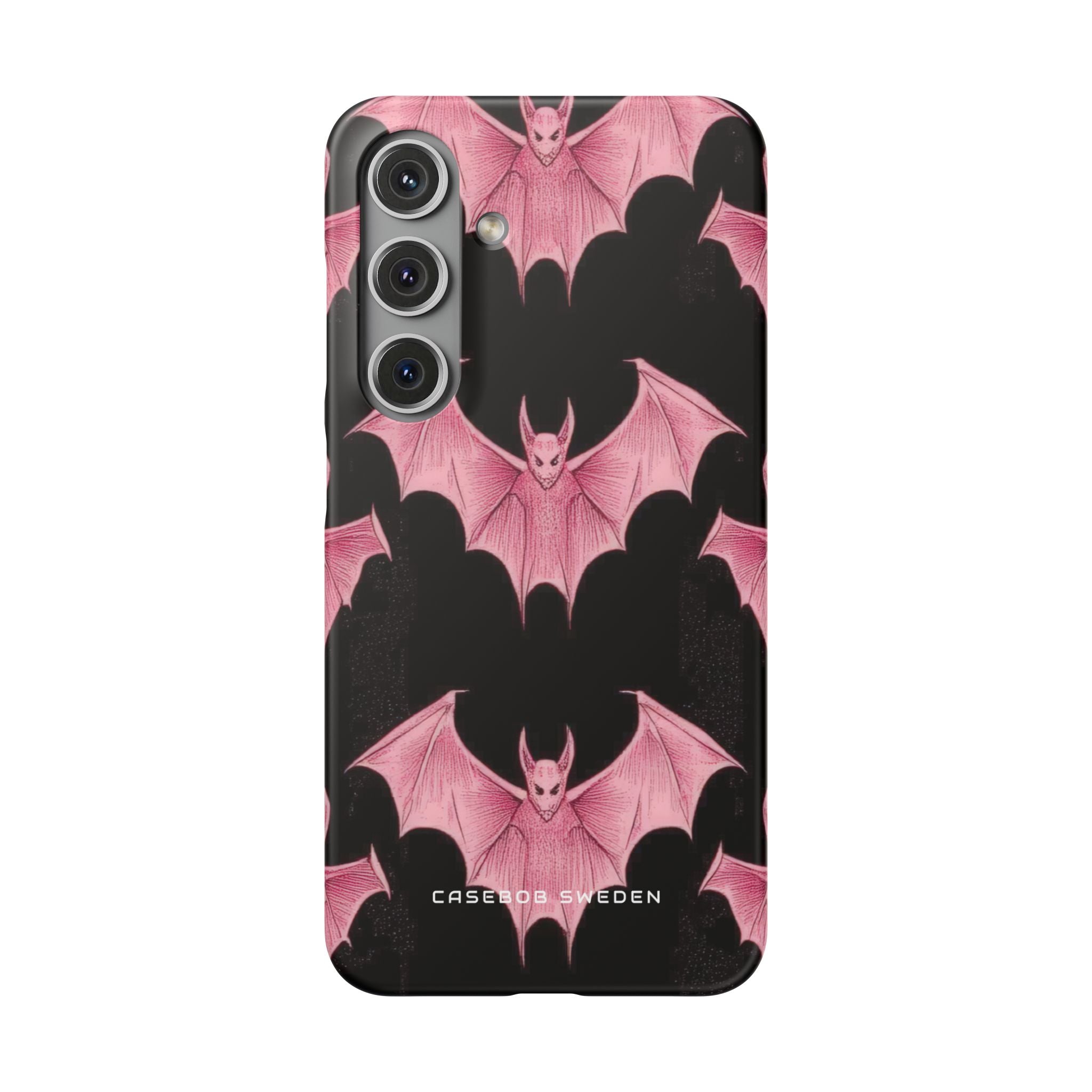 Gothic Pink Bats Aflame Samsung S24 - Slim Phone Case