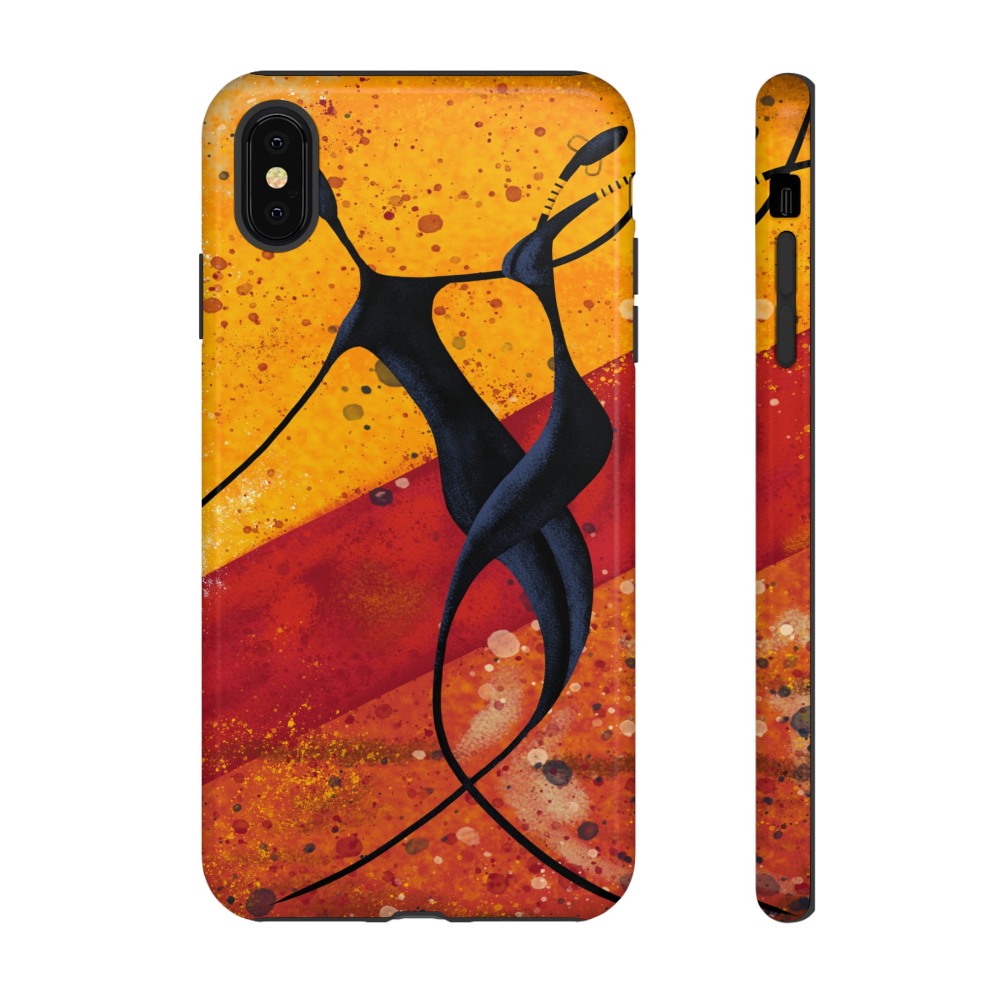 Oil painting - African couple dance - Protective Phone Case