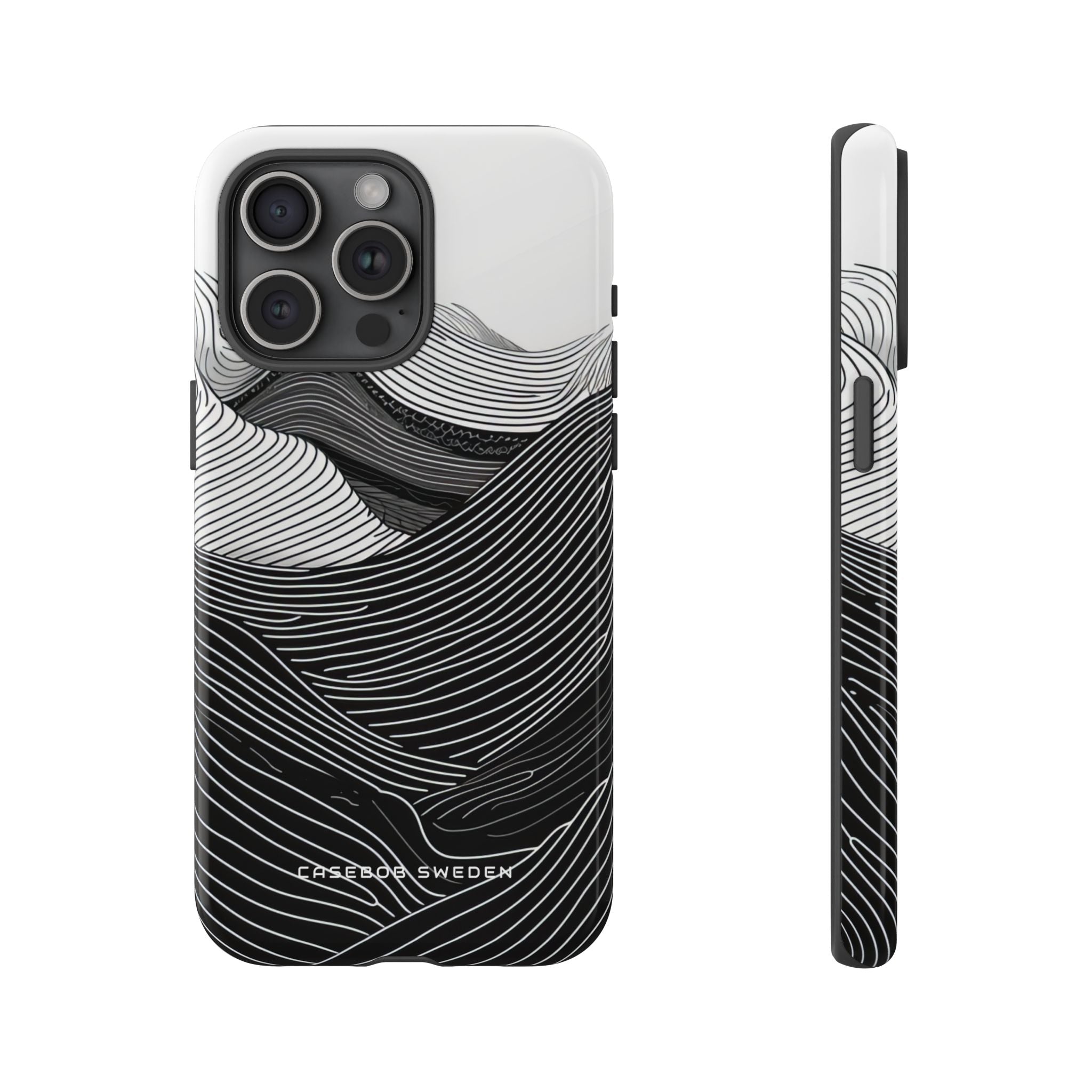 Undulating Horizon Waves iPhone 15 - Tough Phone Case