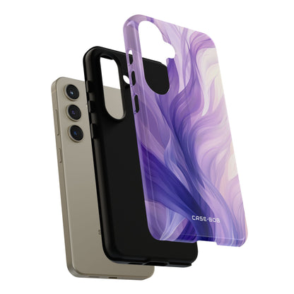 Purple Ribbon Waves Samsung S24 Case - Tough