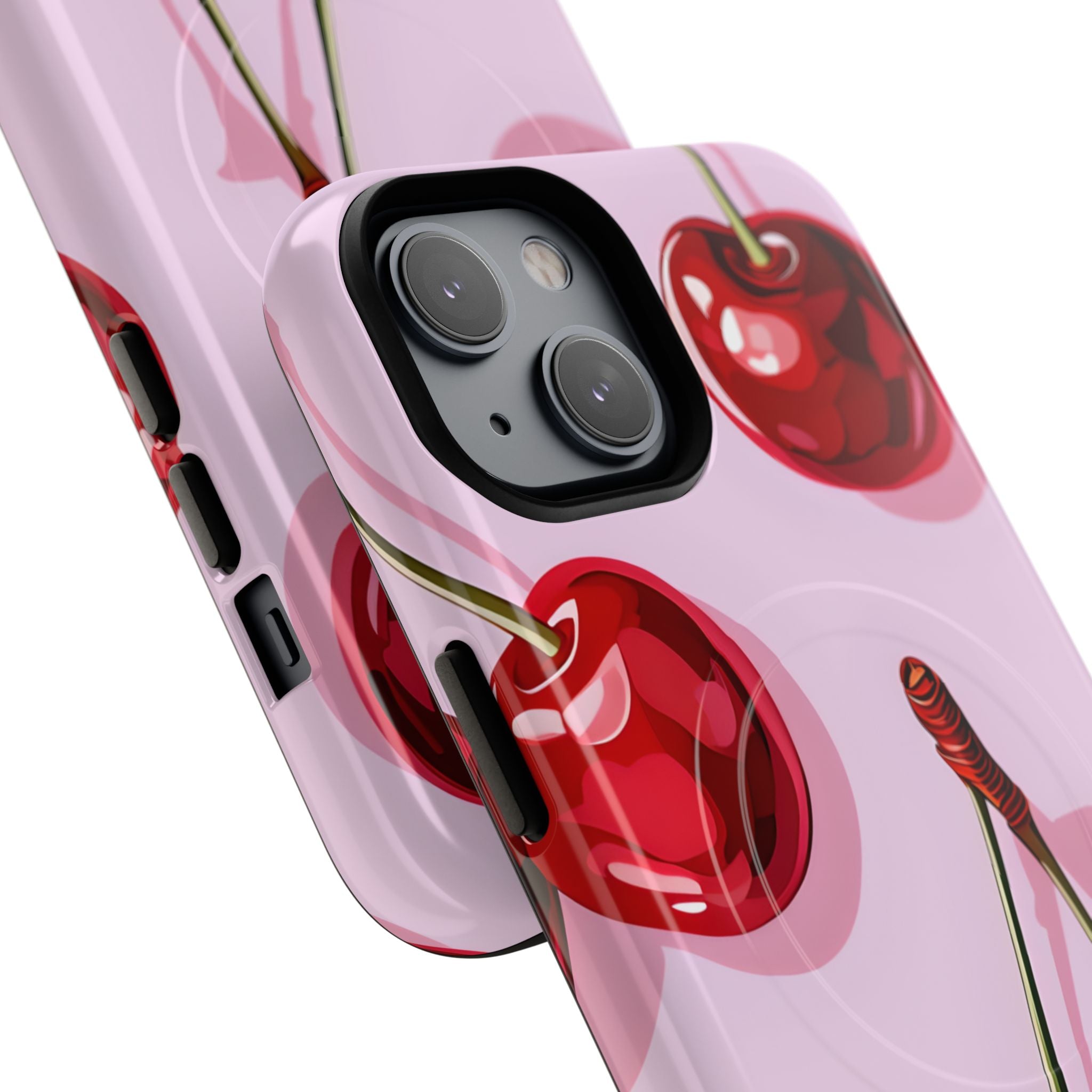 Glossy Cherry Burst iPhone 14 Case - Tough+
