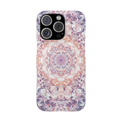 Purple Pink Mandala - Slim iPhone 16 Phone Case