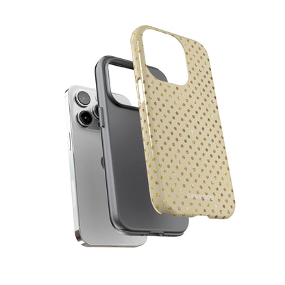 Gold Sparkle Grid iPhone 14 Pro Case - Tough