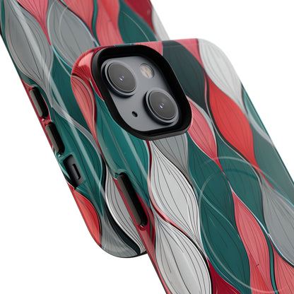 Leaf Cascade Teal iPhone 14 Case - Tough+