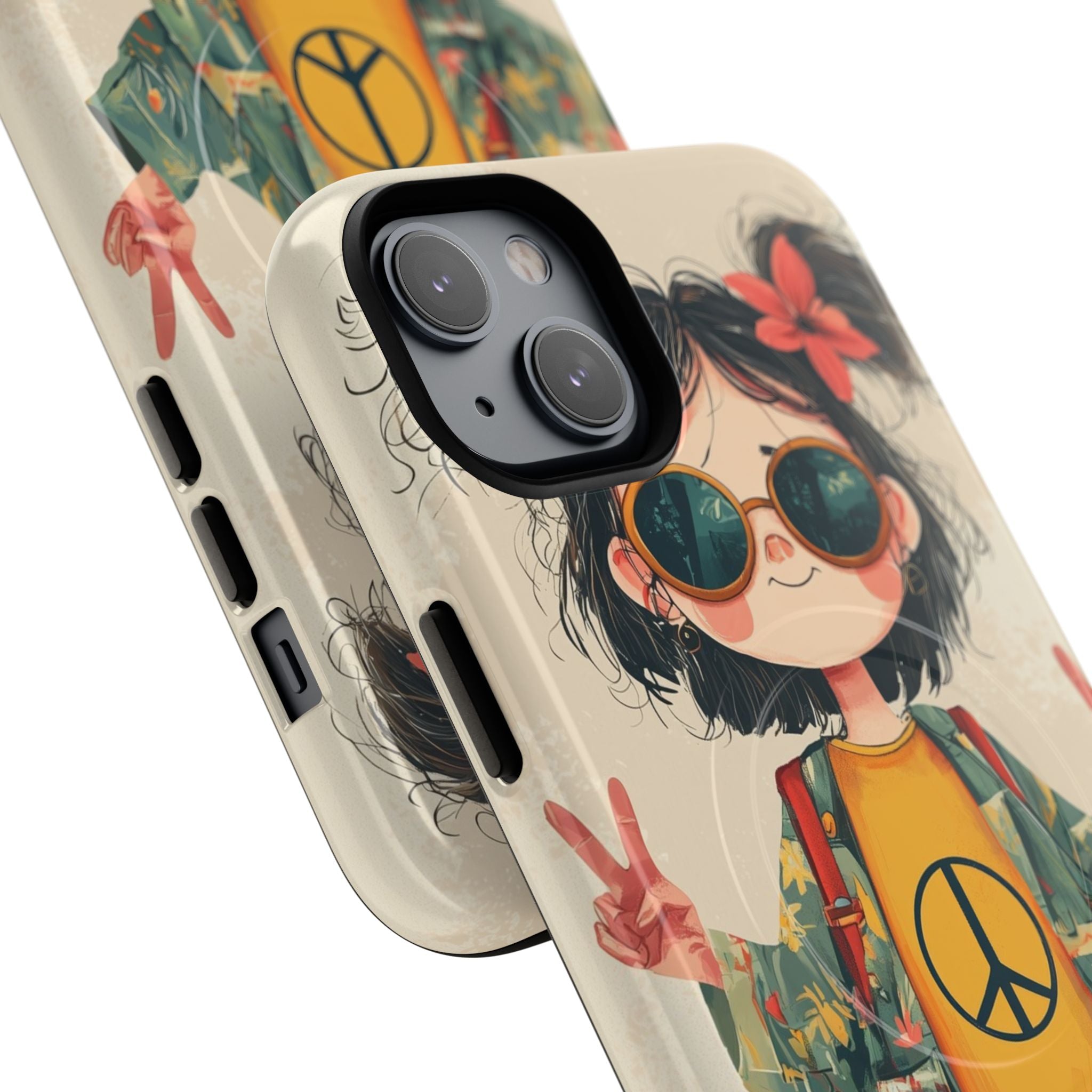 Peace Pigtails iPhone 14 Plus Case - Tough+