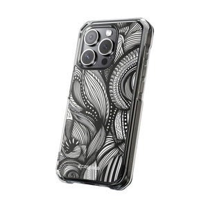 Organic Whirl - Phone Case for iPhone (Clear Impact - Magnetic)