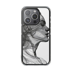 Ethereal Lines - Phone Case for iPhone (Clear Impact - Magnetic)