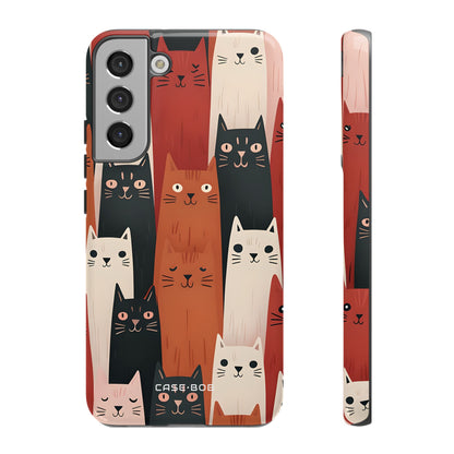 Elongated Cats Black Samsung S22 Plus Case - Tough