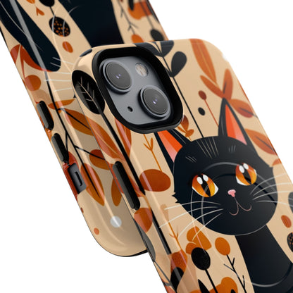Black Cat Glow iPhone 14 Plus Case - Tough+