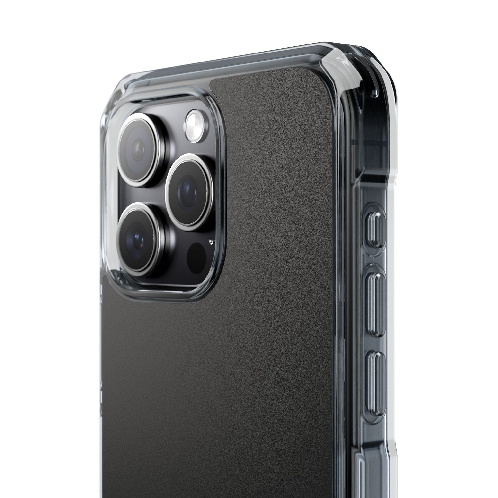 Charcoal Black - Clear Impact iPhone 15 Phone Case