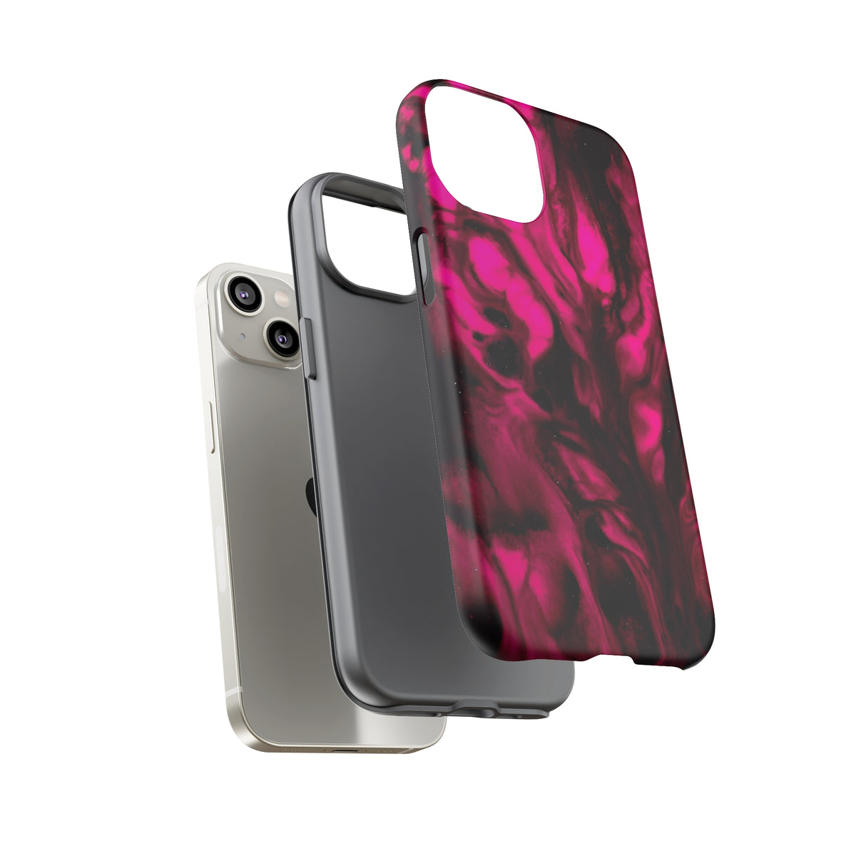 Bright Pink Ink Art iPhone Case (Protective) Phone Case