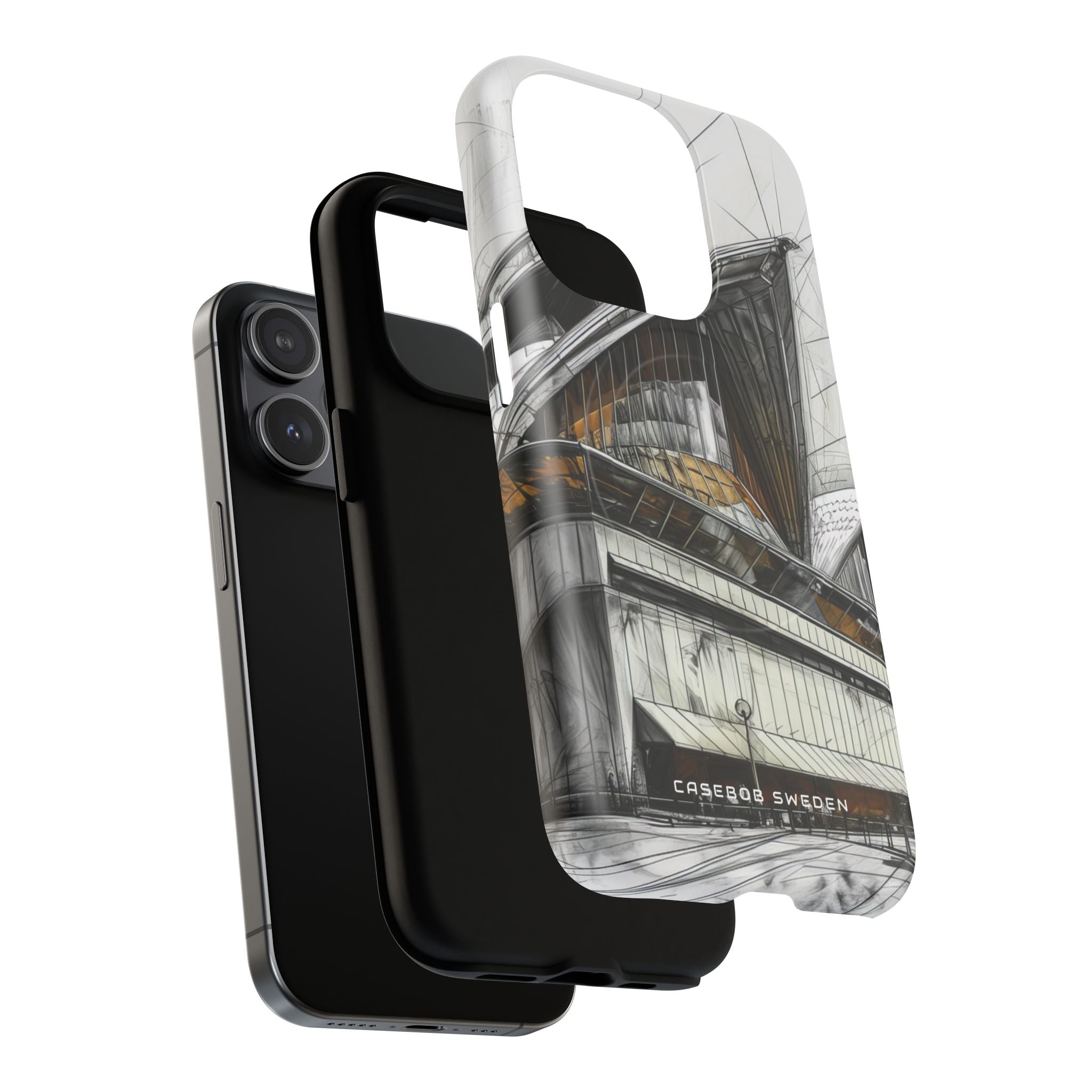 Architectural Curves in Line Formation iPhone 15 | Tough+ Phone Case