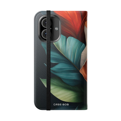 Tropical Ember Leaves - iPhone 16  Case - Wallet