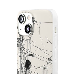 Urban Solitude Sketch | Flexible Phone Case for iPhone