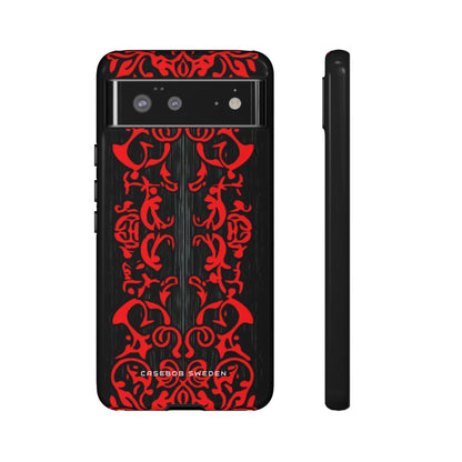 Gothic Crimson Symmetry Google Pixel 6 - Tough Phone Case