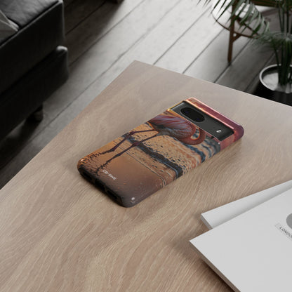 Sunset Flamingo Stand - Google Pixel Case