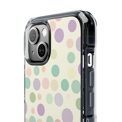 Playful Pastel Polka Dots - Clear Impact iPhone 14 Phone Case